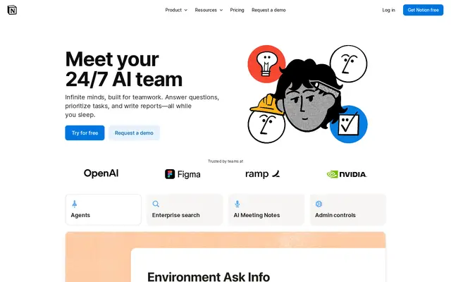 Notion product page screenshot