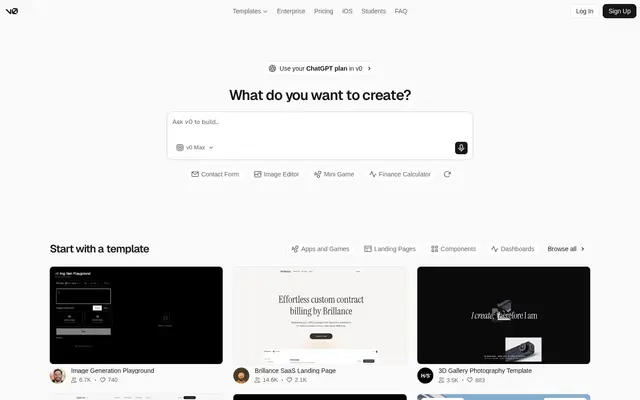 v0 by Vercel screenshot 1 thumbnail